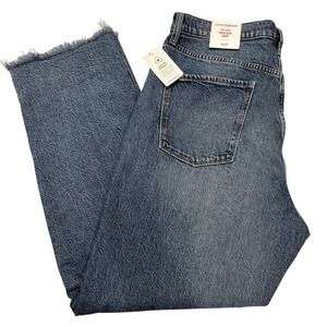 Lucky Brand Jeans 90s Loose High Rise Crop Denim Size 14/32 Baggy Y2K Casual